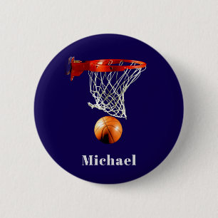 Basketball Ersätt med Ditt Namn Knapp