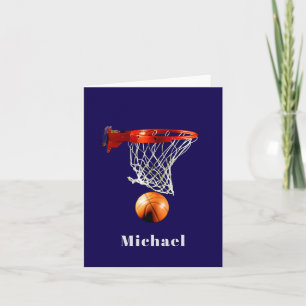 Basketball Ersätt med Ditt Namn Kort