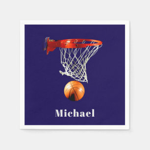 Basketball Ersätt med Ditt Namn Pappersservett