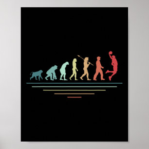 Basketball Evolution Basketball Player Coach Ring Poster