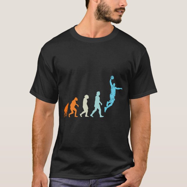 Basketball Evolution Basketballer T Shirt (Framsida)