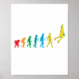 Basketball Evolution-stift-gåva för Basketball Pla Poster