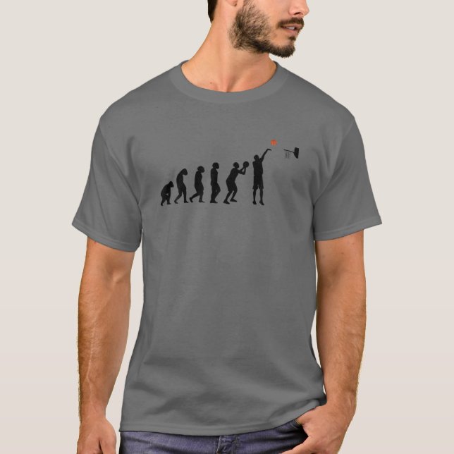 Basketball Evolution Streetball Basketball Player T Shirt (Framsida)