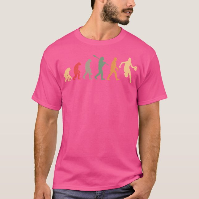 Basketball Evolution-Vintage T Shirt (Framsida)