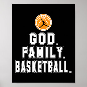 Basketball Family God Player Christian Poster