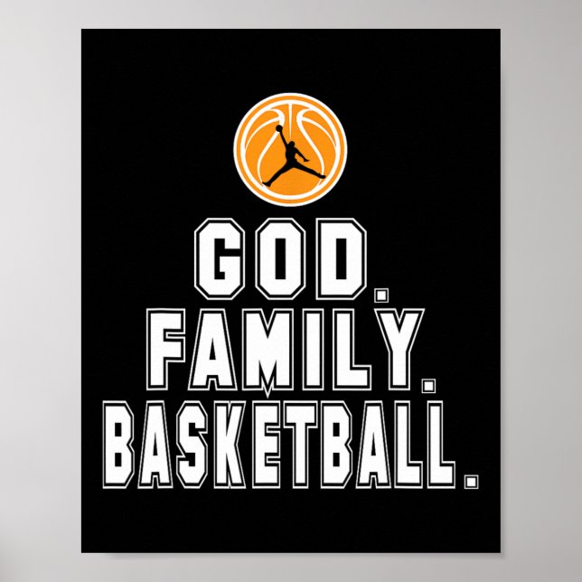 Basketball Family God Player Christian Poster (Framsidan)