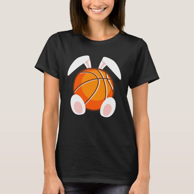 Basketball fans Easter Bunny Happy Easter Basketba T Shirt (Framsida)