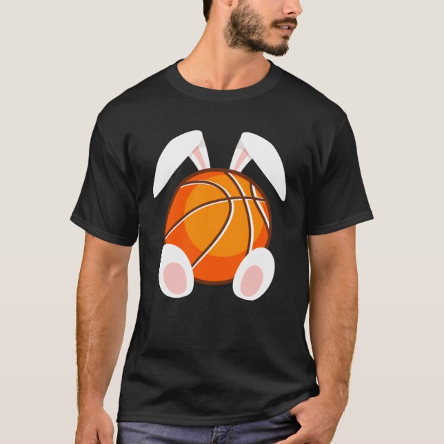 Basketball fans Easter Bunny Happy Easter Basketba T Shirt (Framsida)