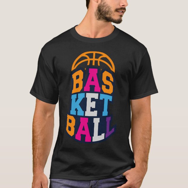 Basketball Färg T-Shirt (Framsida)