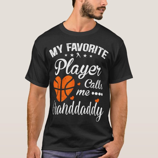 Basketball farmpappa Min favoritspelare ringer mig T Shirt (Framsida)
