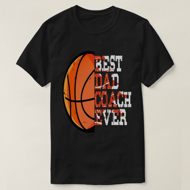 Basketball fars dag, bästa pappa-buss någonsin t shirt (Design framsida)