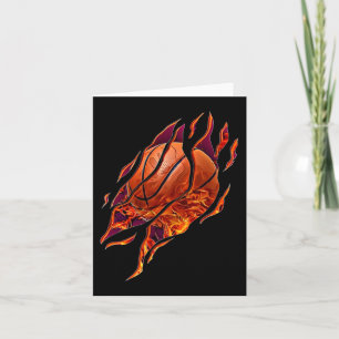 Basketball Fire and Scratches Bball Player Sport B Kort