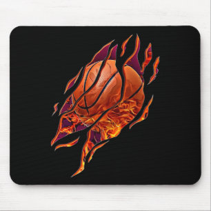 Basketball Fire and Scratches Bball Player Sport B Musmatta