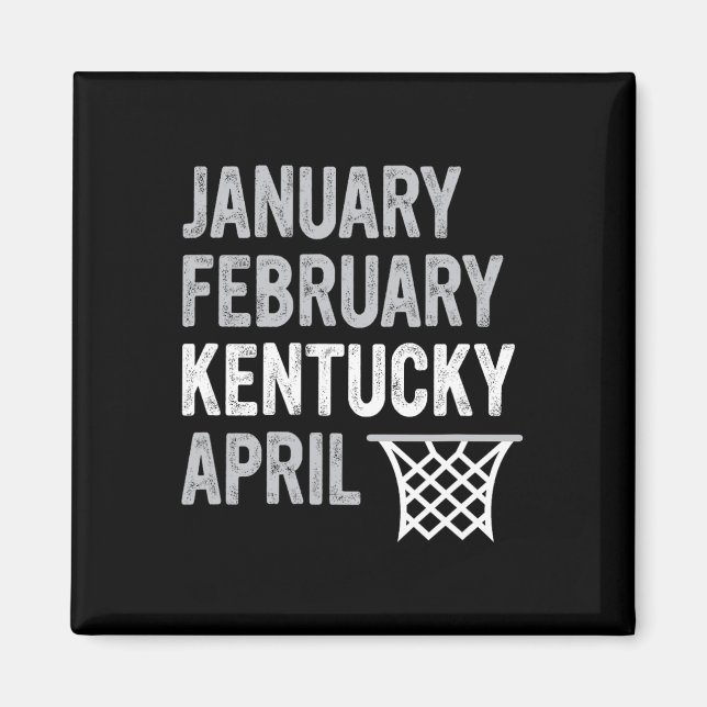 Basketball Fläkt - januari Kentucky April Magnet (Framsidan)