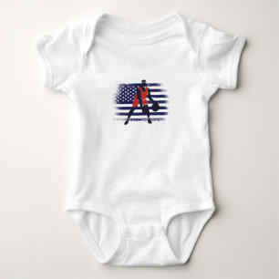 Basketball Fläkt Jersey USA flagga T Shirt