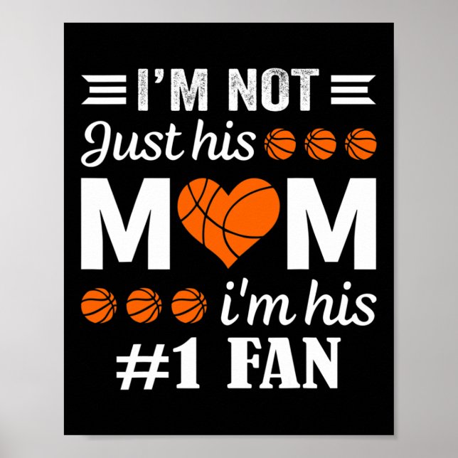 Basketball Fläkt Mamma-citat Poster (Framsidan)