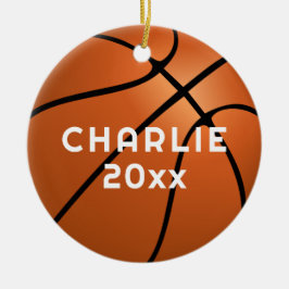 Basketball Fläkt Namn jul Julgransprydnad Keramik