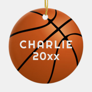 Basketball Fläkt Namn jul Julgransprydnad Keramik