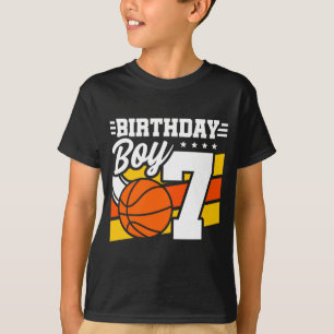Basketball Födelsedag 7 År Gammal Pojke 7-årsdag  T Shirt