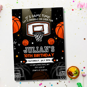 Basketball Födelsedagsbarn Sport Tema Pojkar Party Inbjudningar