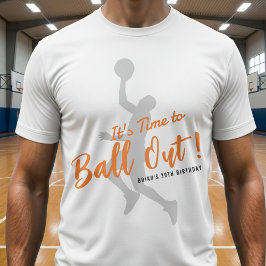 Basketball Födelsedagsfest Dags att Spela Stort T Shirt