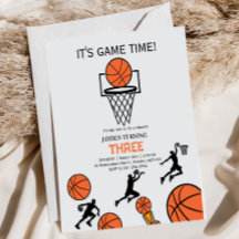 Basketball Födelsedagsfest Inbjudan