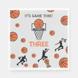Basketball Födelsedagsfest Inbjudan Pappersservett