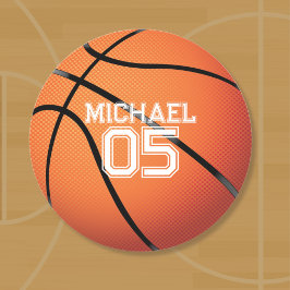 Basketball-Födelsedagsfest Runt Klistermärke