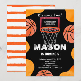 basketball födelsedagsinbjudan inbjudningar