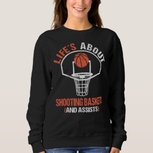 Basketball for Boy Girl "Livet handlar om mål" Bas T Shirt
