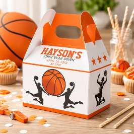 Basketball Första Året Ner 1:a Födelsedag Presentaskar