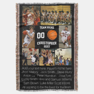 Basketball fotocollage fleece filt