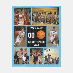 Basketball fotocollage fleece filt
