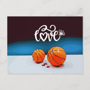 Basketball från spelare med kärlek Alla hjärtans d Helg Vykort