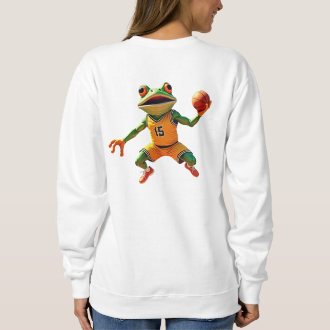 Basketball Frog damvit tröja baksida (Baksida)