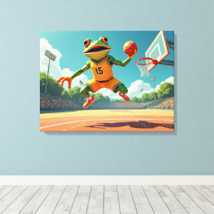 Basketball Frog kanvastryck