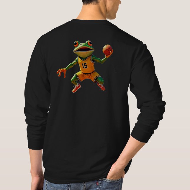 Basketball Frog manar långärmad T-shirt back (Baksida)