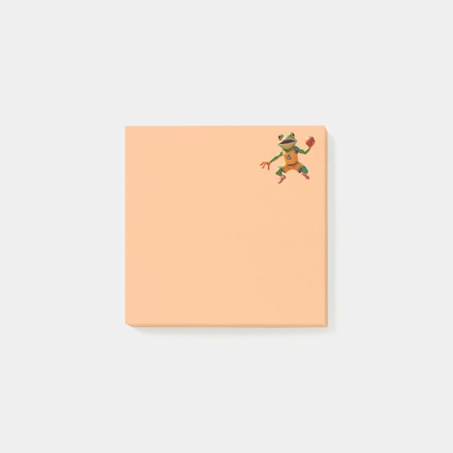 Basketball Frog orange Note-dynor Post-it Block (Framsida)