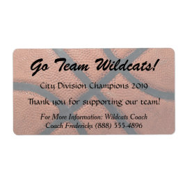 Basketball Fundraiser Flaska-etiketter Fraktsedel