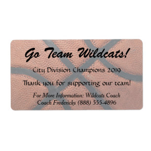 Basketball Fundraiser Flaska-etiketter Fraktsedel