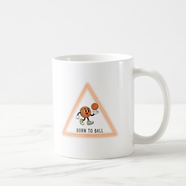 Basketball Funny and Cute Design Kaffemugg (Höger)