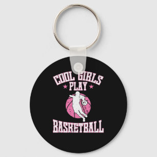 Basketball für Mädchen "Coola Girls play Basketbal Nyckelring