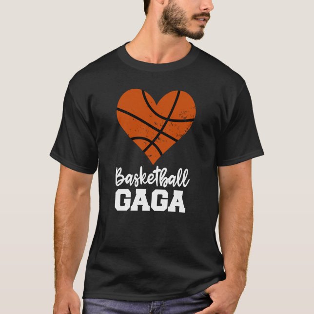 Basketball Gaga Basketball Heart Grandma Gaga T Shirt (Framsida)