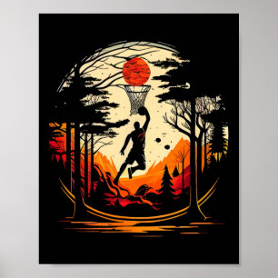 Basketball Game Coach Court Sport Player Fläkt Poster