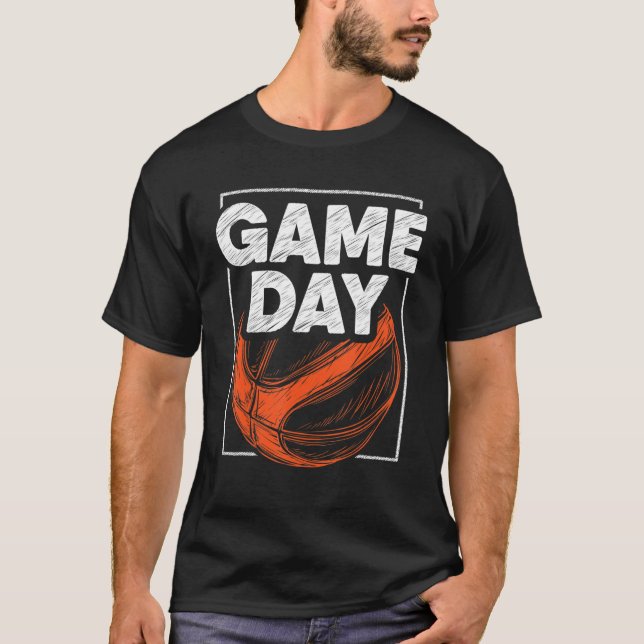 Basketball Game Day Player-träningsteamet Manar Wo T Shirt (Framsida)