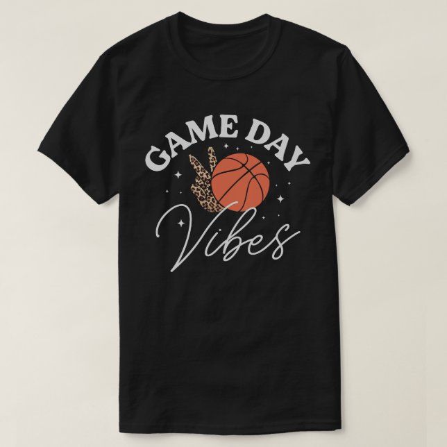 Basketball Game Day Vibes T Shirt (Design framsida)