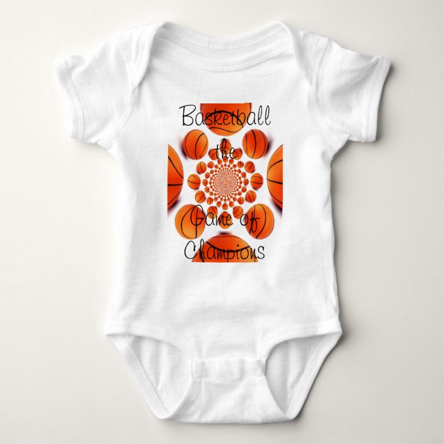 Basketball Game Infant Creeper Shirt Tröja (Framsida)
