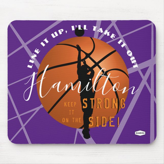 Basketball Gel Mouse Pad Lila HAMbyWG Musmatta (Framsidan)