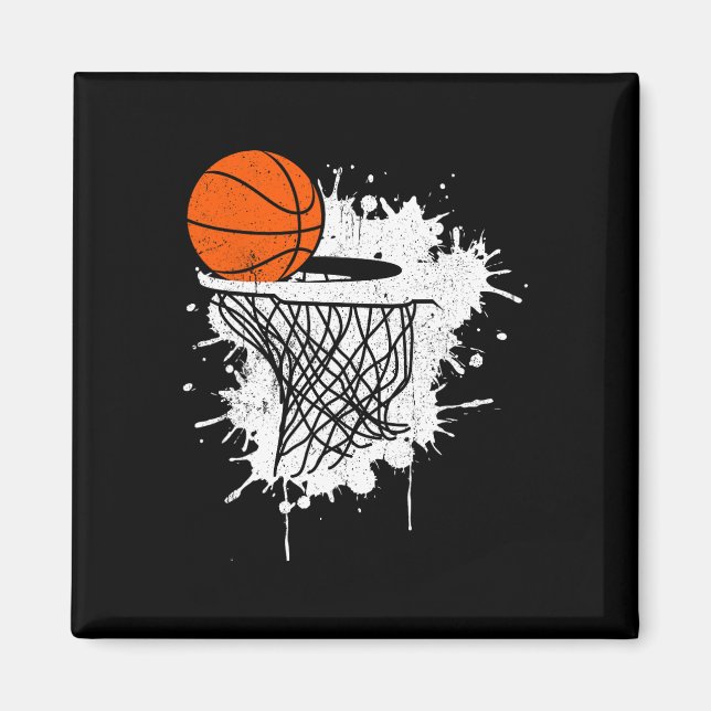 Basketball Gift for Coach Player Boys Girls Manar  Magnet (Framsidan)