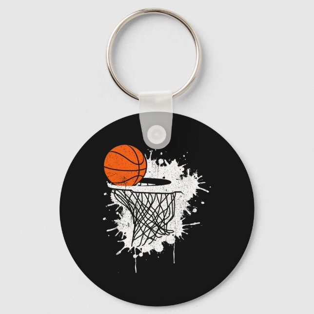 Basketball Gift for Coach Player Boys Girls Manar  Nyckelring (Framsida)